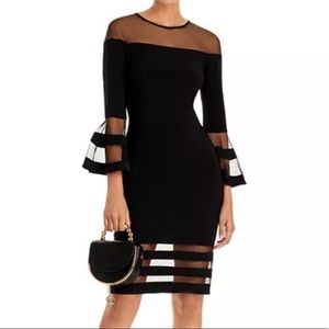 Bell Sleeve Illusion Dress